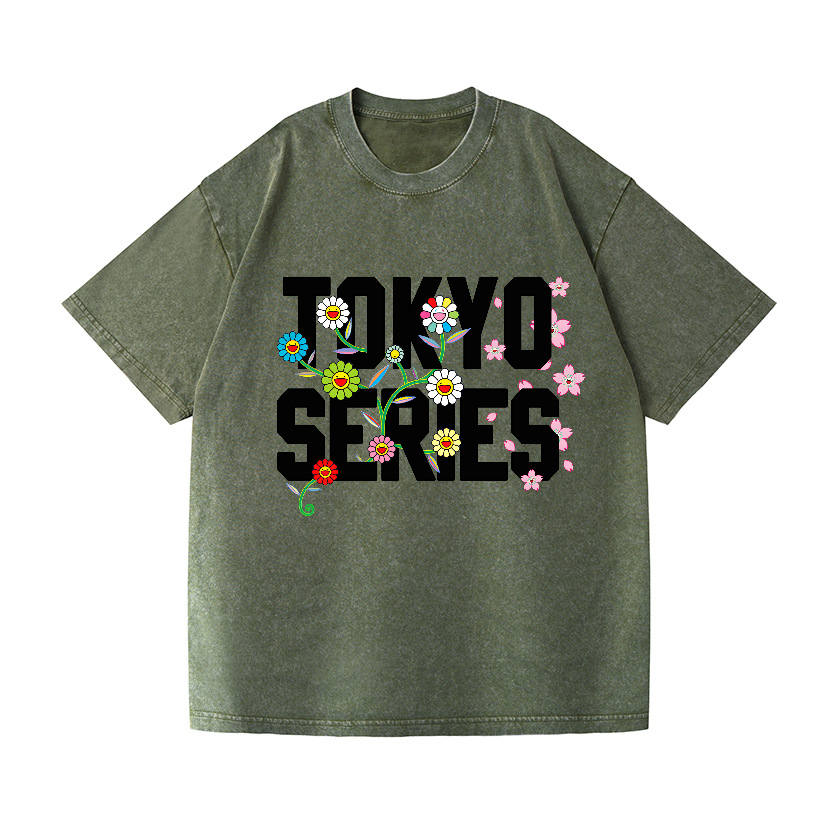 Sunflower TM Tokyo Vintage Wash Japanese Design T-Shirt