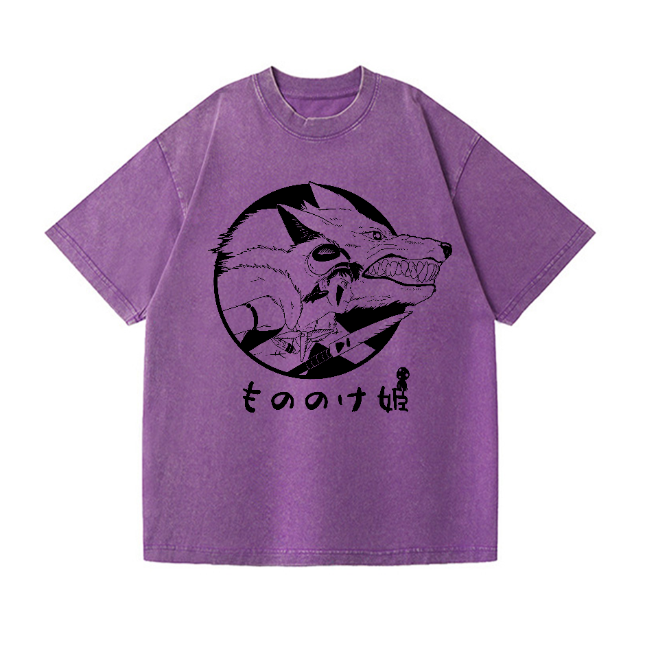 Princess Mononoke Ghibli Vintage Wash Japanese Design T-Shirt