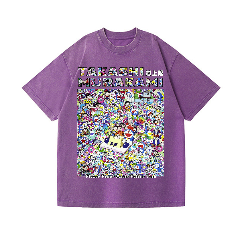 Doraemon TM Vintage Wash Japanese Design T-Shirt