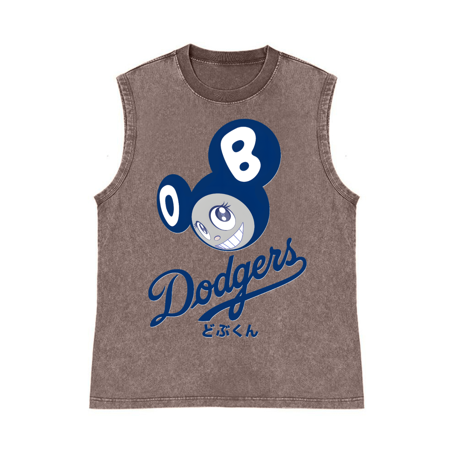 Dodgers Japan Sunflower TM Pure Cotton Wash-Dyed Sleeveless Tank Top