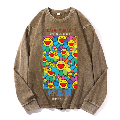 Sunflower TM Vintage Cotton Wash Crewneck Sweatshirt