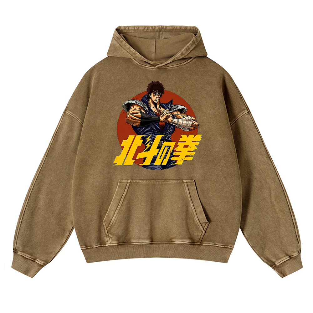 Fist of the North Star Vintage Washed Thick Cotton Hoodie