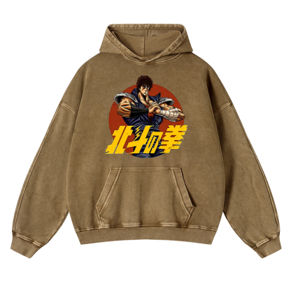 Fist of the North Star Vintage Washed Thick Cotton Hoodie