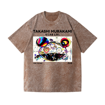 Japan Sunflower TM Panda Vintage Wash Japanese Design T-Shirt