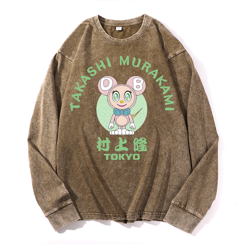 Sunflower TM Vintage Cotton Wash Crewneck Sweatshirt