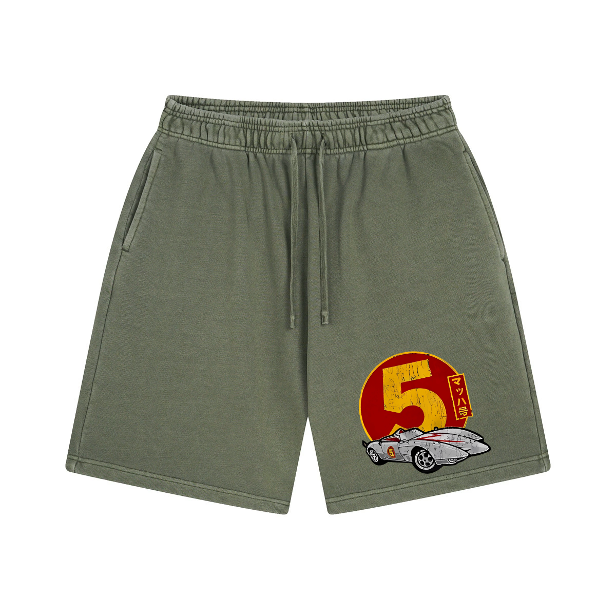 Speed Racer Mach 5 Vintage Washed Cotton Shorts