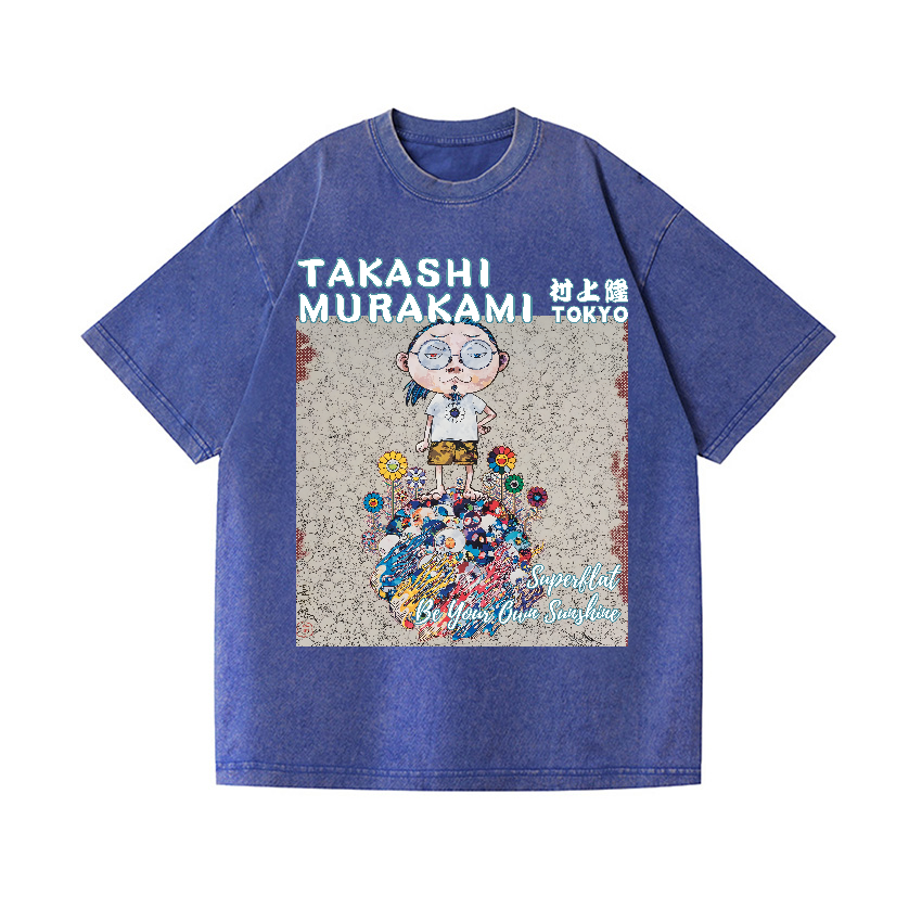 Flower TM Vintage Wash Japanese Design T-Shirt