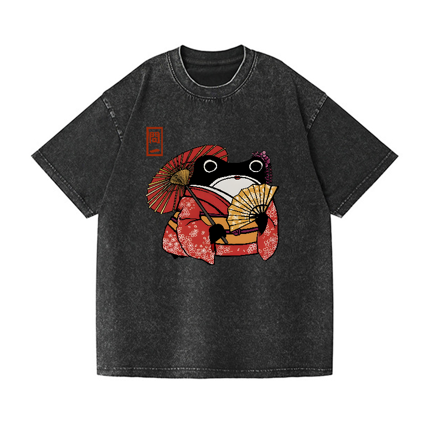 Matsumoto Hoji Frog Vintage Wash Japanese Design T-Shirt