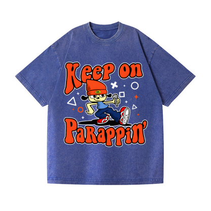 PaRappa the Rapper Vintage Wash Japanese Design T-Shirt