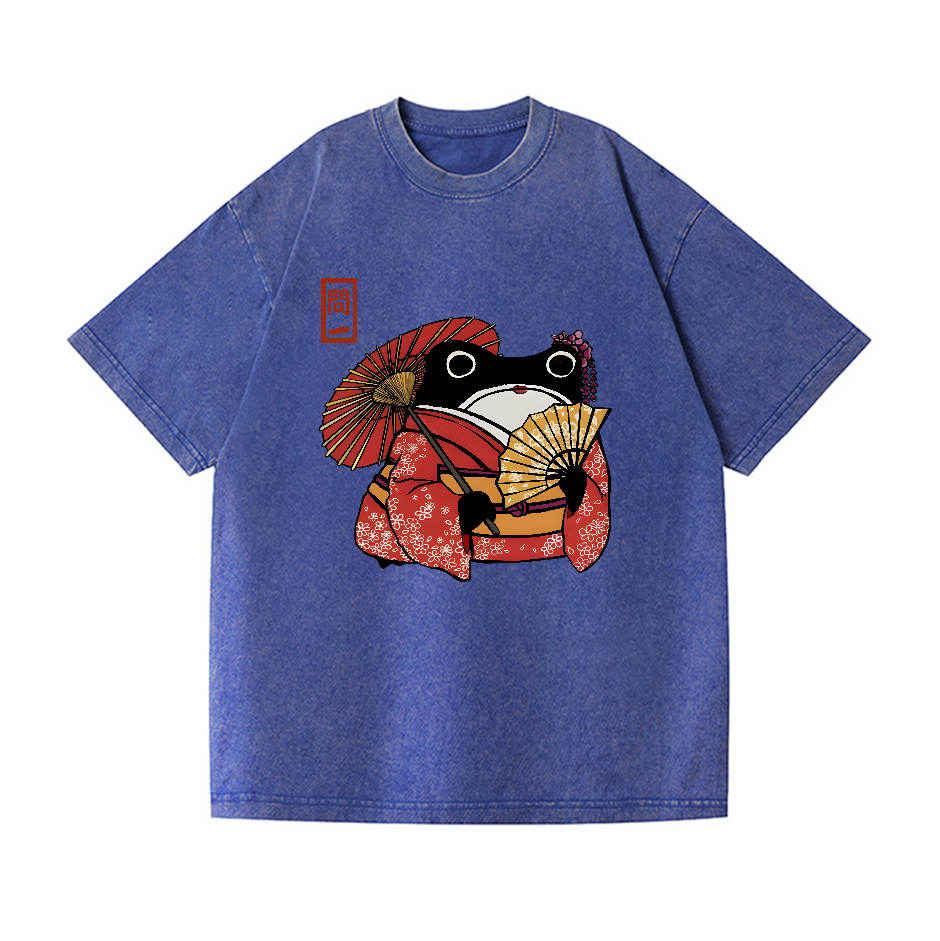 Matsumoto Hoji Frog Vintage Wash Japanese Design T-Shirt