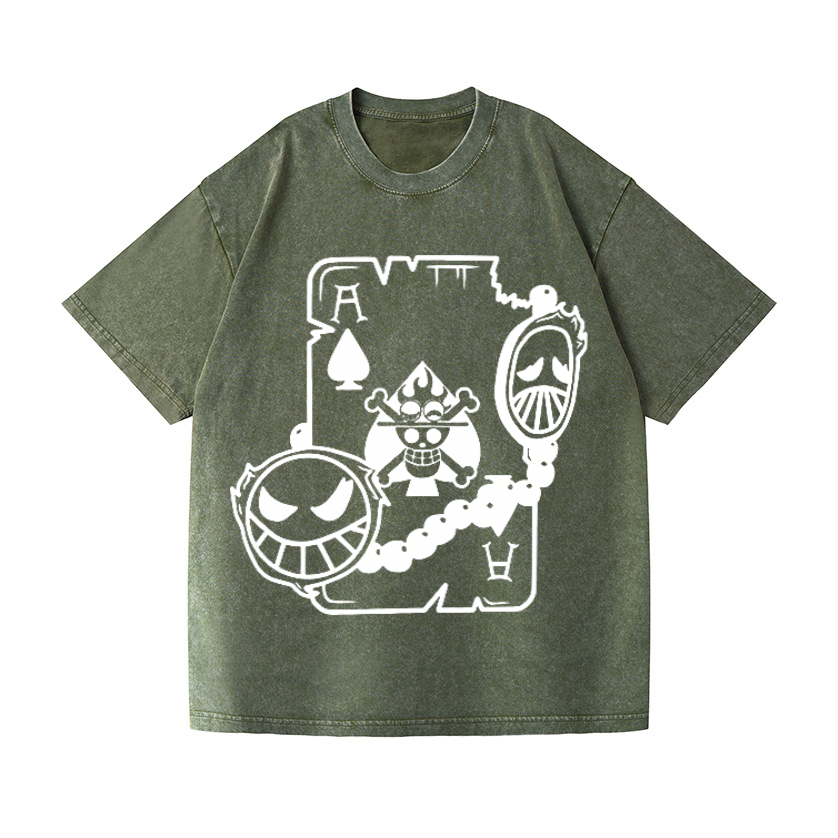 One Piece Vintage Wash Japanese Design T-Shirt