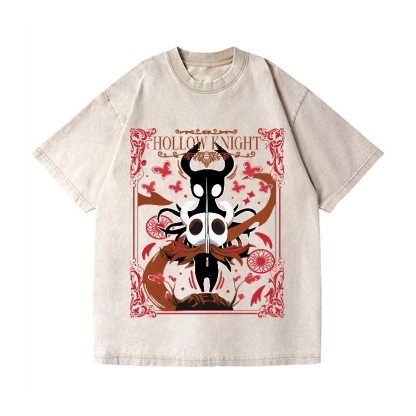 Hollow Knight Vintage Wash Japanese Design T-Shirt