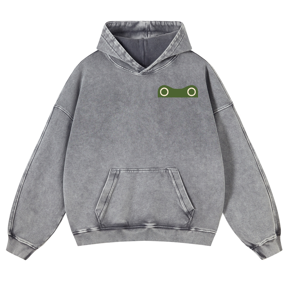 Matsumoto Hoji Frog Vintage Washed Cotton Back Art Hoodie