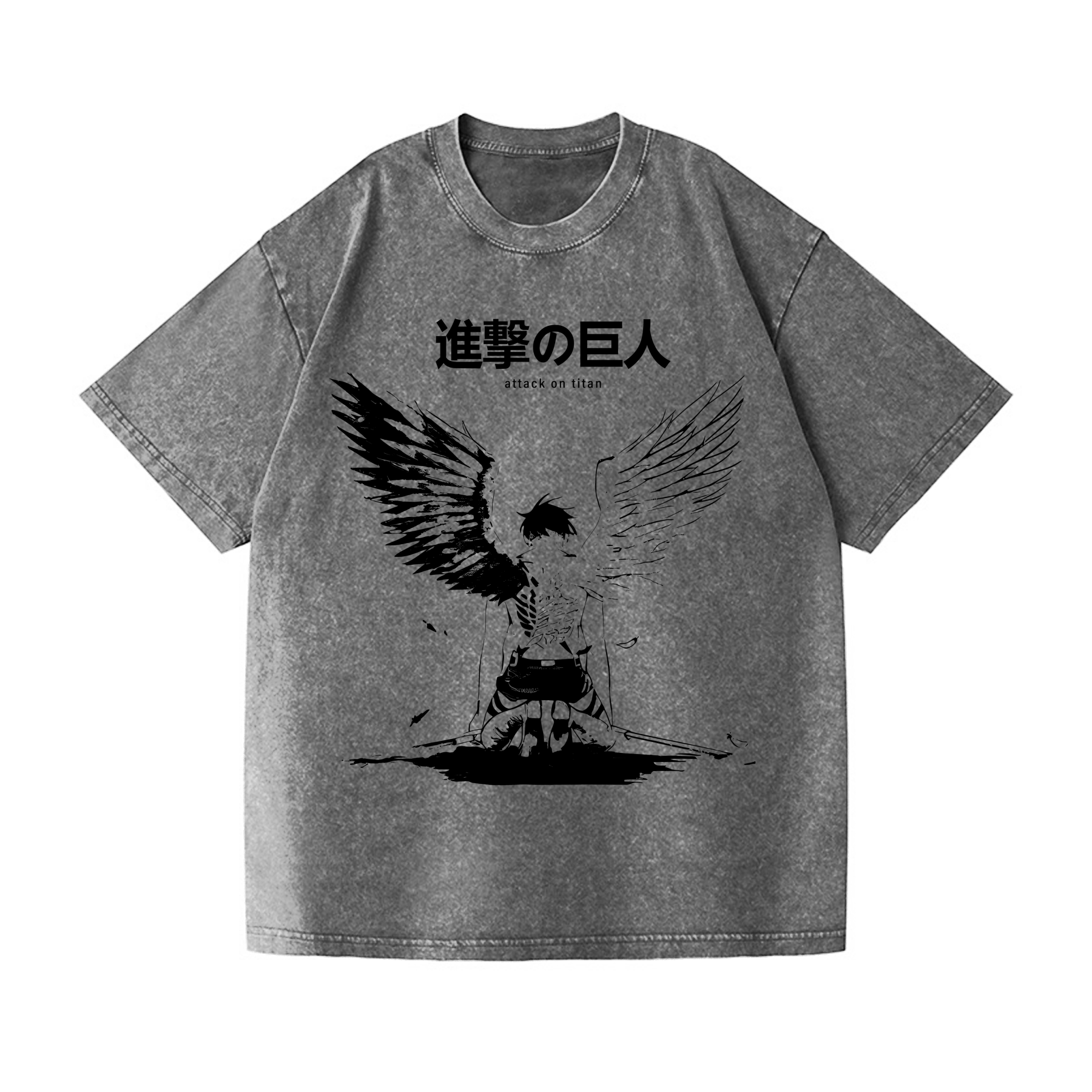 AOT Vintage Wash Japanese Design T-Shirt