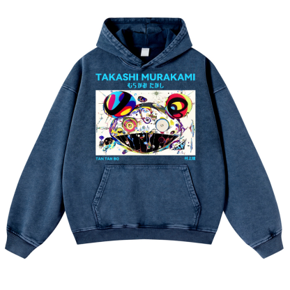 Japan Sunflower Panda TM Vintage Washed Thick Cotton Hoodie