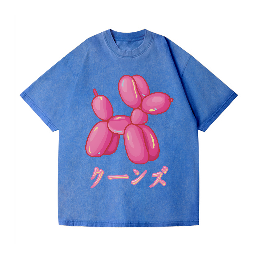 Balloon Dog Vintage Wash Japanese Design T-Shirt