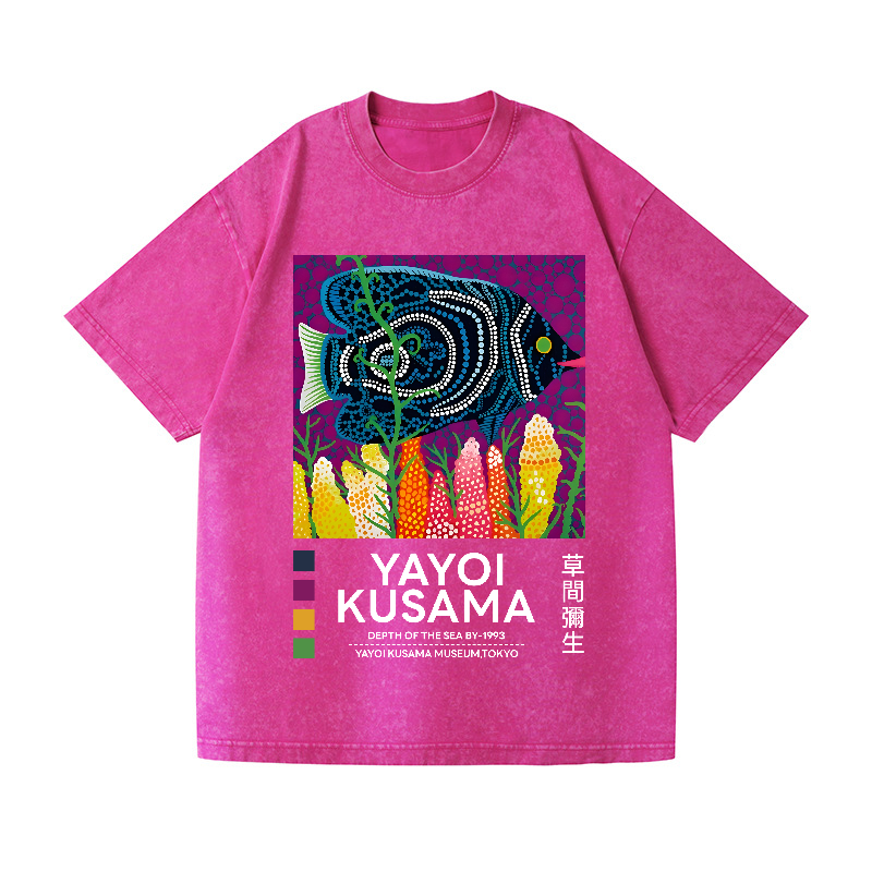 Yayoi Kusama Vintage Wash Japanese Design T-Shirt