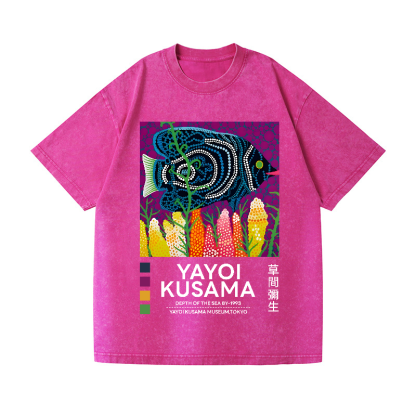 Yayoi Kusama Vintage Wash Japanese Design T-Shirt