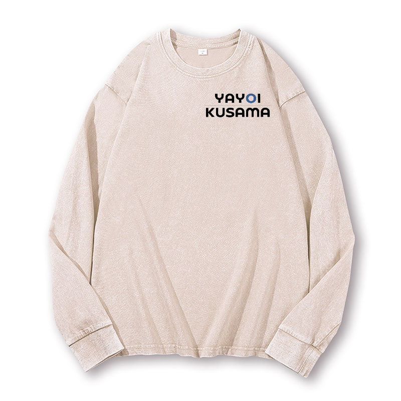 Yayoi Kusama Vintage Washed Cotton Back Art Long-sleeve T-shirt