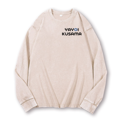 Yayoi Kusama Vintage Washed Cotton Back Art Long-sleeve T-shirt
