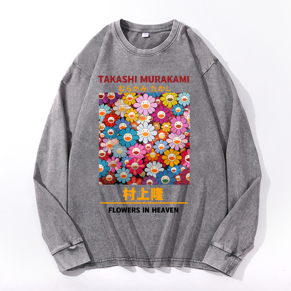 Sunflower TM Vintage Cotton Wash Crewneck Sweatshirt
