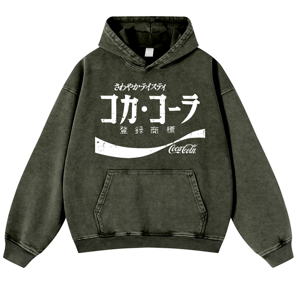 Coca Cola Vintage Washed Thick Cotton Hoodie