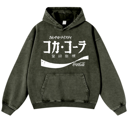 Coca Cola Vintage Washed Thick Cotton Hoodie