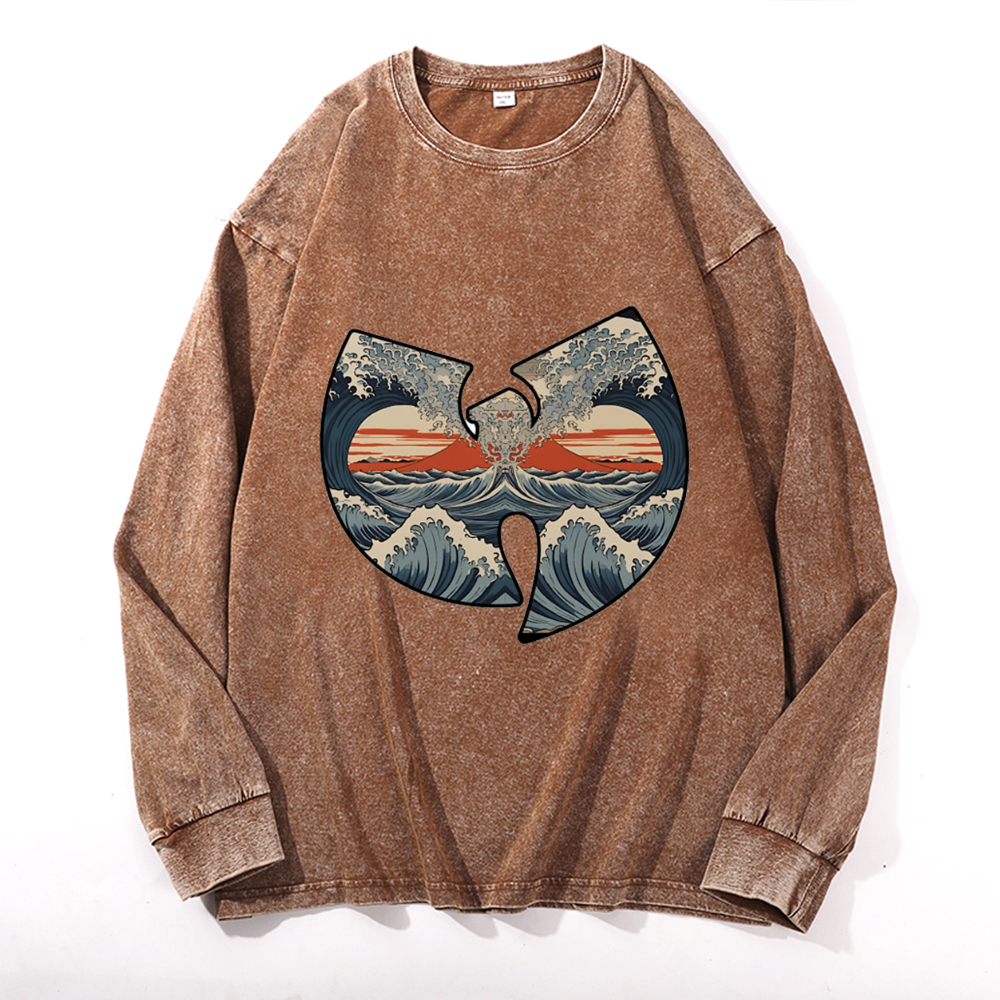 Wu Tang Vintage Cotton Wash Crewneck Sweatshirt