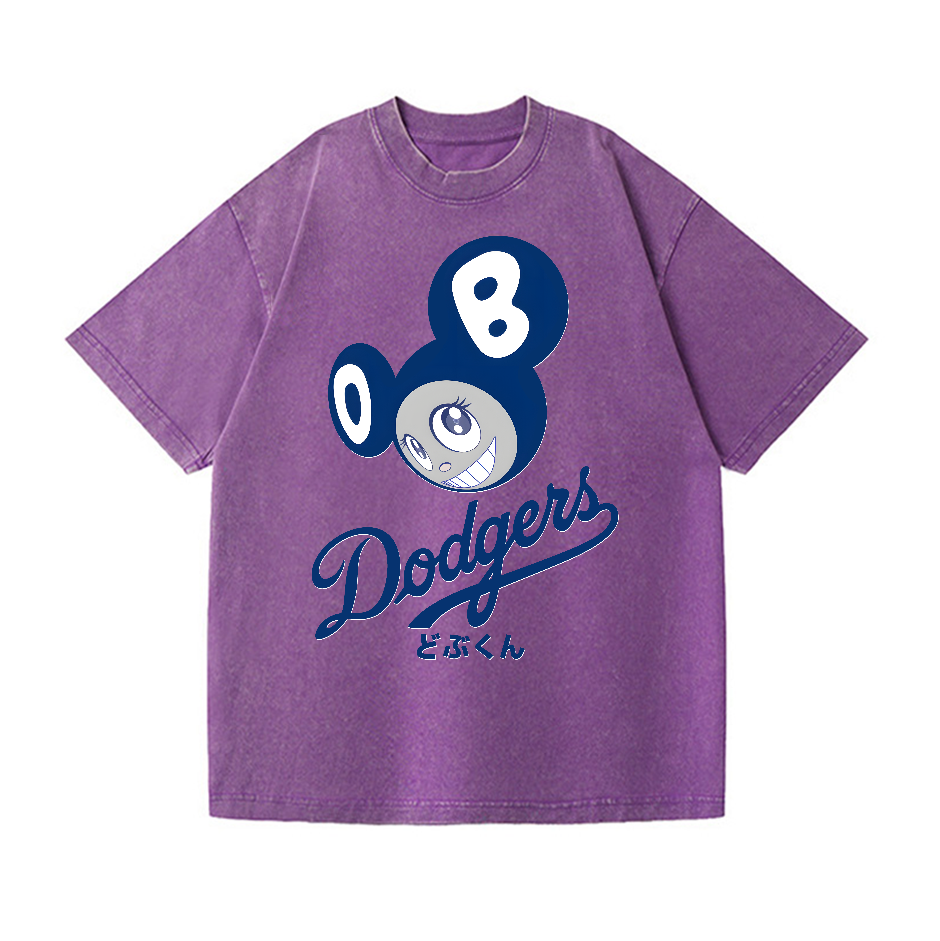 Dodgers Japan Sunflower TM Vintage Wash Japanese Design T-Shirt
