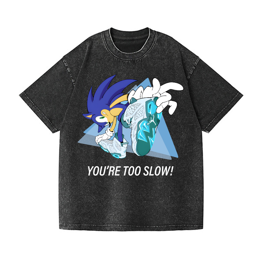 Sonic Vintage Wash Japanese Design T-Shirt