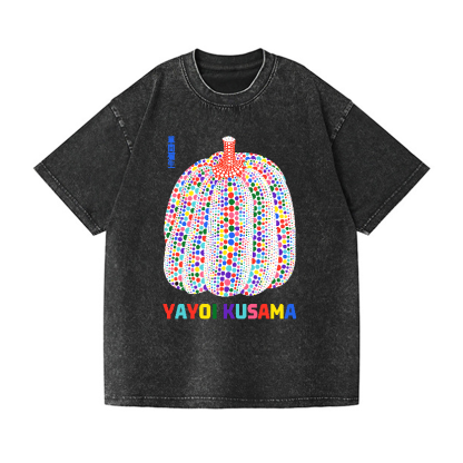 Yayoi Kusama Pumpkin Vintage Wash Japanese Design T-Shirt