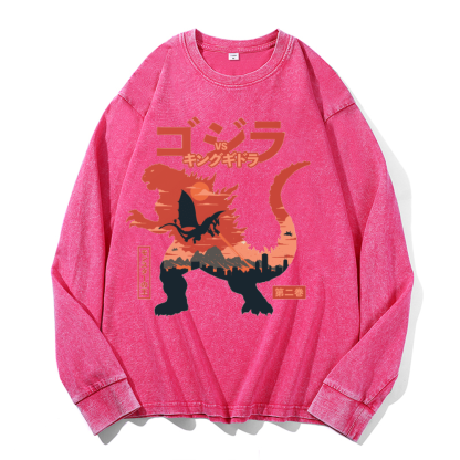 Kaiju Vintage Cotton Wash Crewneck Sweatshirt