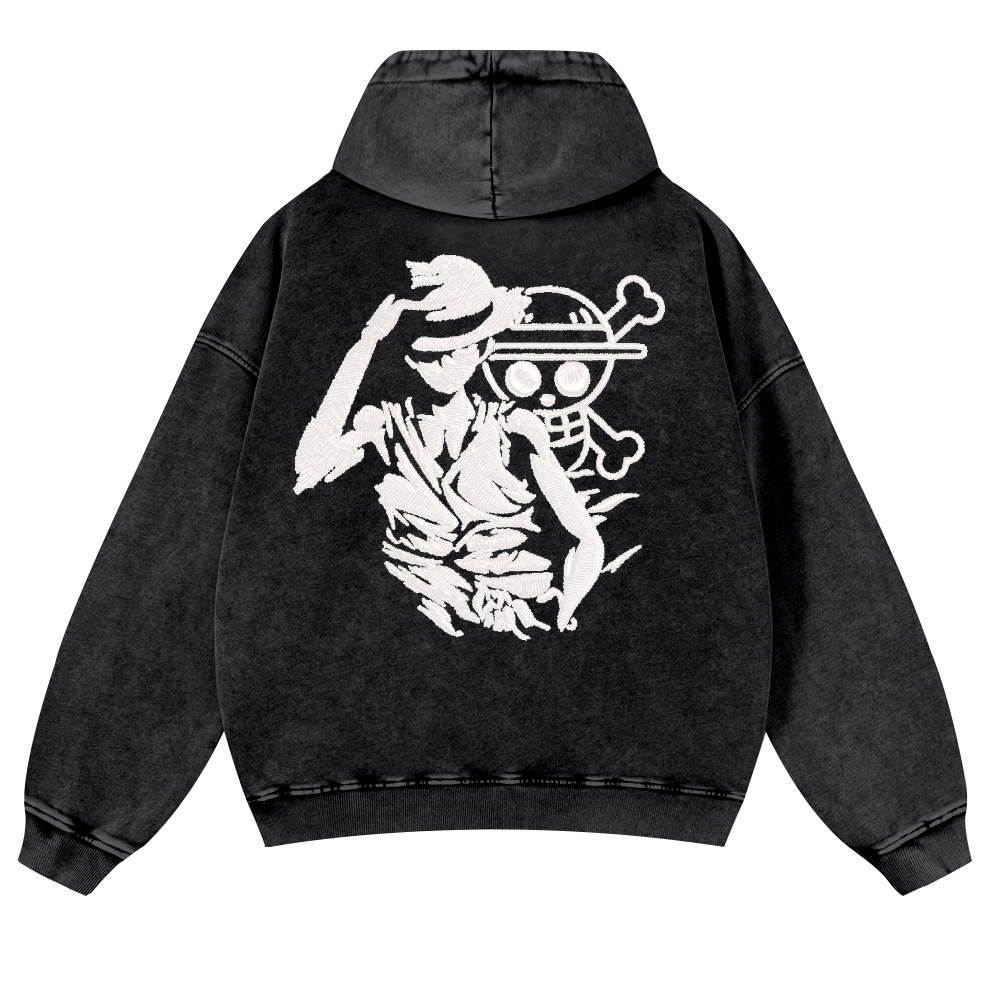 OP Vintage Washed Cotton Back Art Hoodie