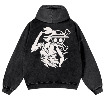 OP Vintage Washed Cotton Back Art Hoodie