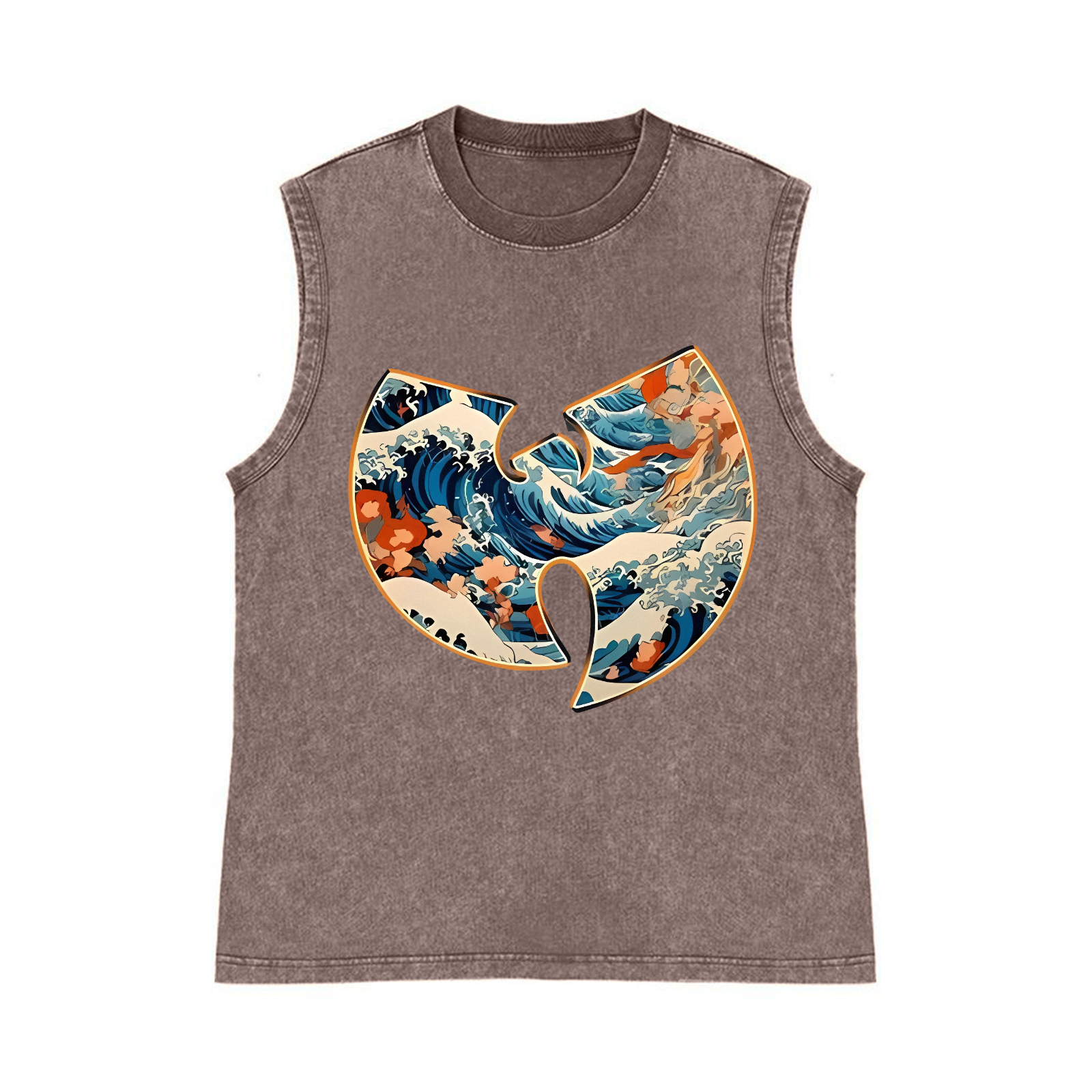 Wu Tang Pure Cotton Wash-Dyed Sleeveless Tank Top
