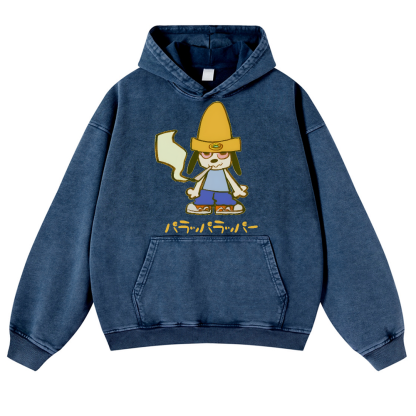 PaRappa the Rapper Vintage Washed Thick Cotton Hoodie