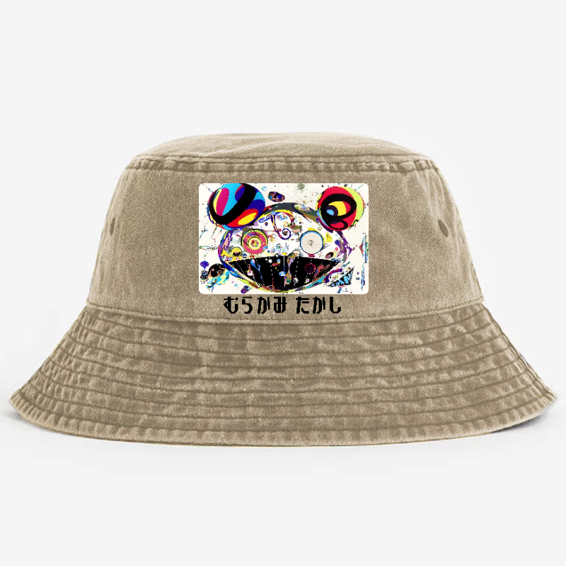 Japan Sunflower Panda TM Vintage 100% Cotton Bucket Hat