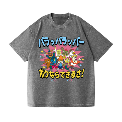 PaRappa the Rapper Vintage Wash Japanese Design T-Shirt