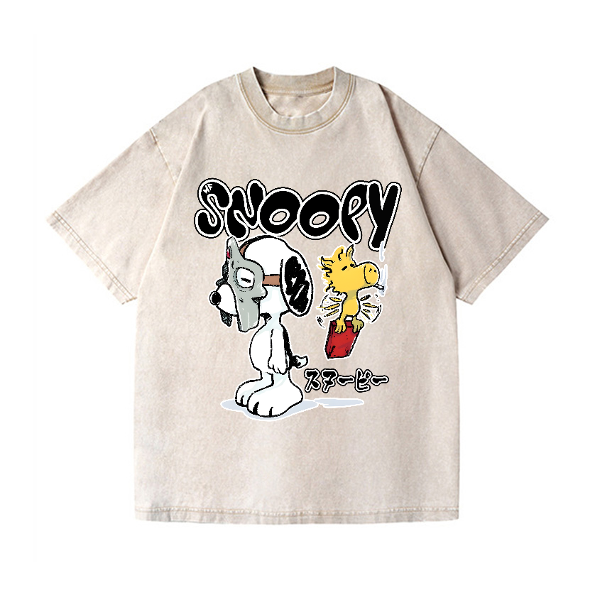 Snoopy MF Doom Vintage Wash Japanese Design T-Shirt
