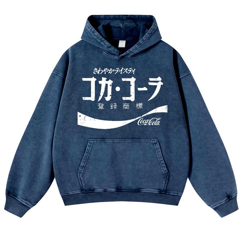 Coca Cola Vintage Washed Thick Cotton Hoodie