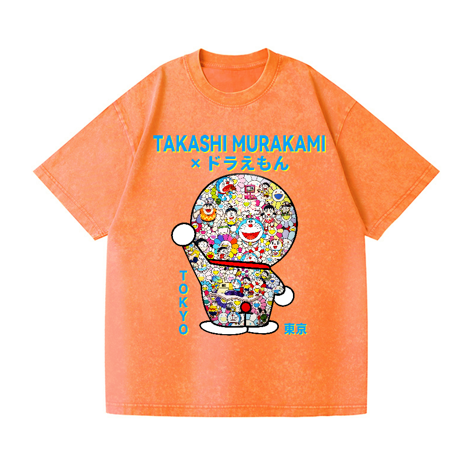 Japan Doraemon TM Vintage Wash Japanese Design T-Shirt