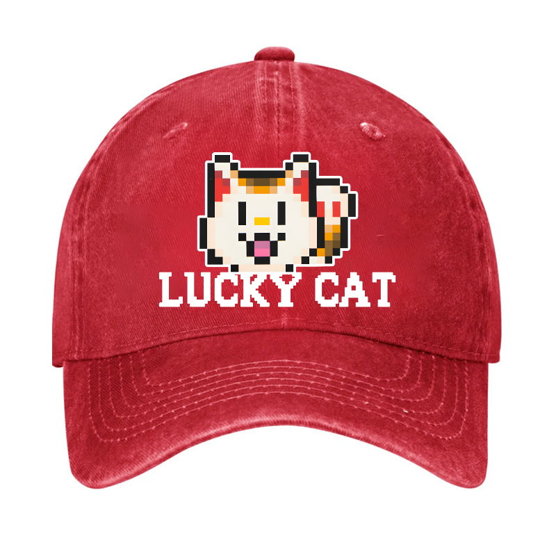 TM Lucky Cat Vintage Cotton Cap