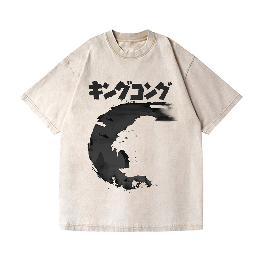 Kaiju King Kong Vintage Wash Japanese Design T-Shirt