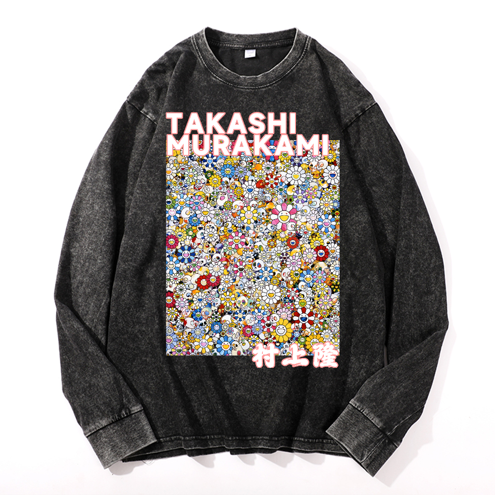 Sunflower TM Vintage Cotton Wash Crewneck Sweatshirt