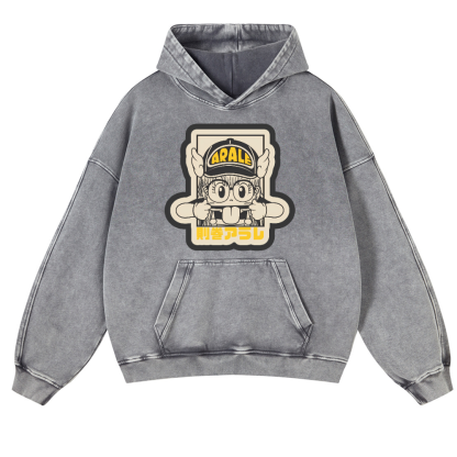 Arale Vintage Washed Thick Cotton Hoodie