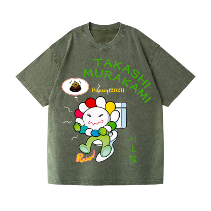 Flower TM Vintage Wash Japanese Design T-Shirt