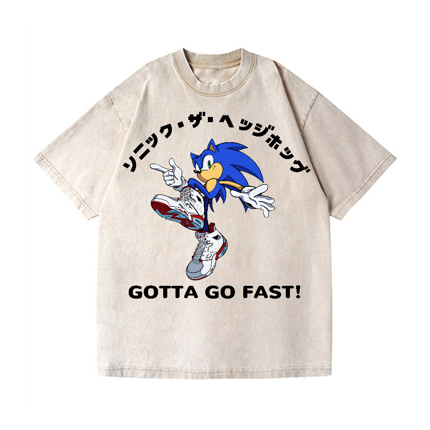 Sonic Vintage Wash Japanese Design T-Shirt