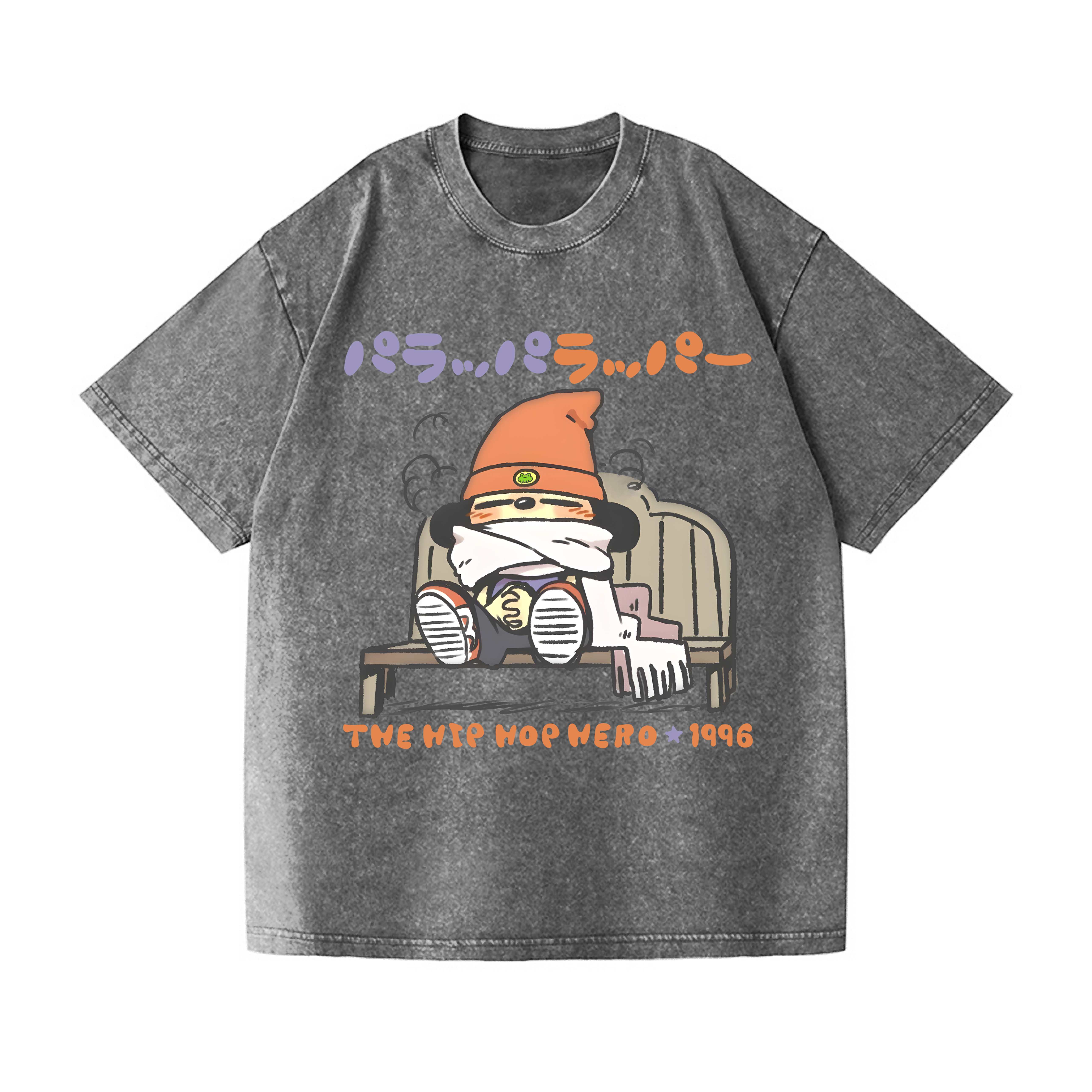 PaRappa the Rapper Vintage Wash Japanese Design T-Shirt