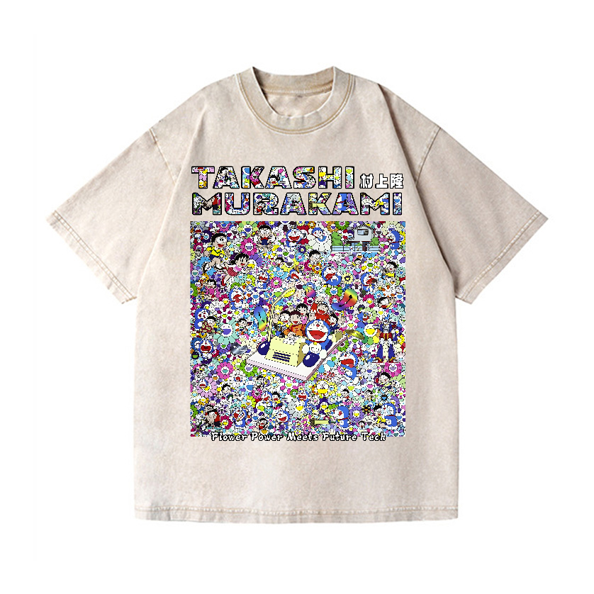 Doraemon TM Vintage Wash Japanese Design T-Shirt