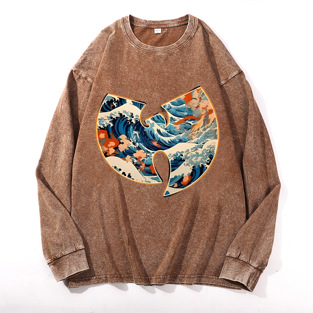 Wu Tang Vintage Cotton Wash Crewneck Sweatshirt